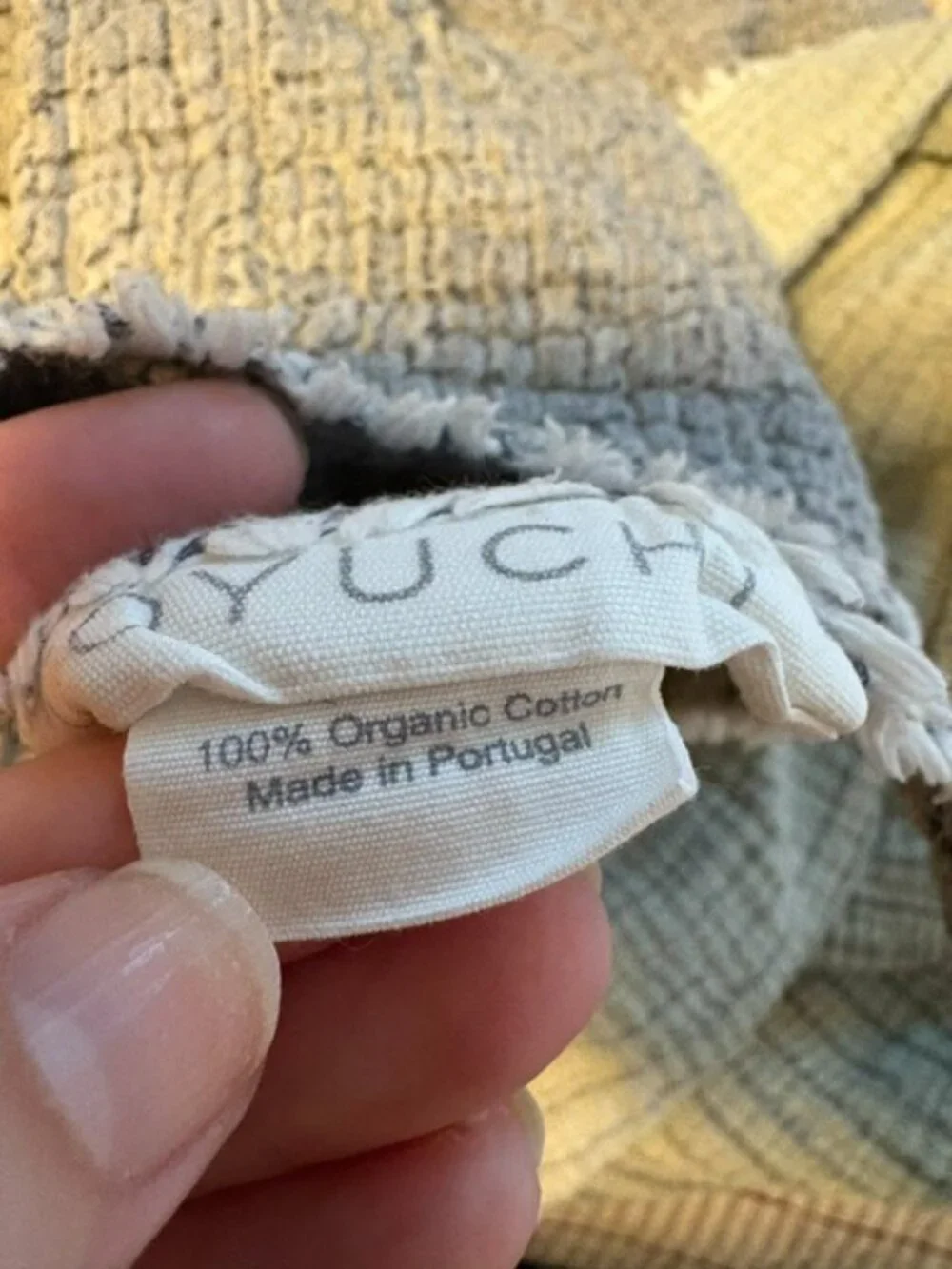 Coyuchi Topanga Coverlet in Cool Stripe (king)